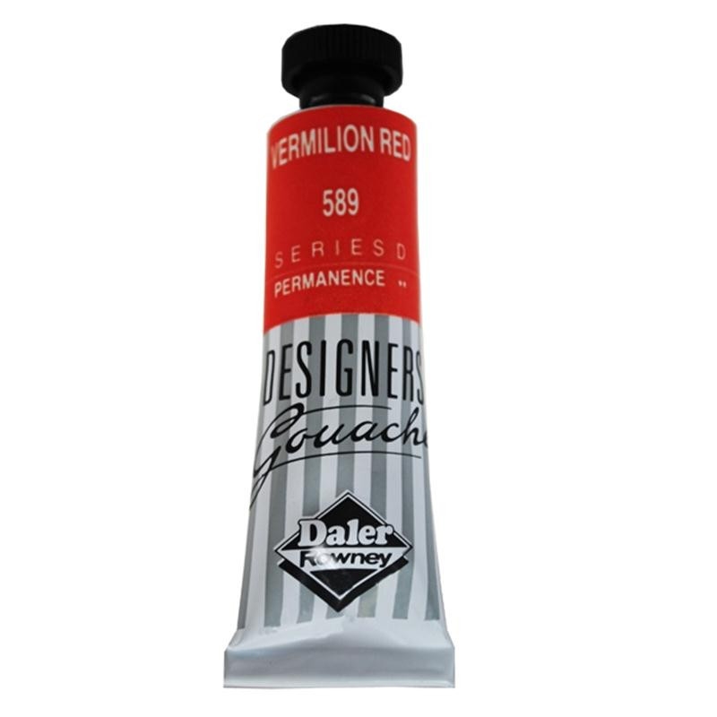 136005589.jpg DALER ROWNEY DESIGNERS GOUACHE PAINT 15ML VERMILION RED - Image 1