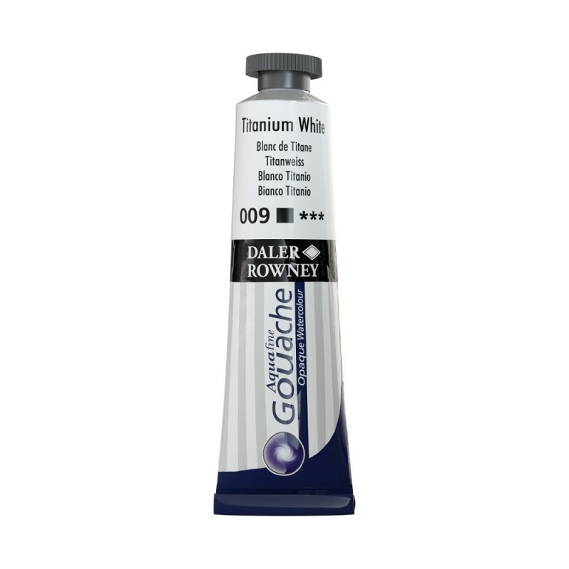 136015009.jpg DALER ROWNEY AQUAFINE GOUACHE PAINT 15ML TITANIUM WHITE - Image 1