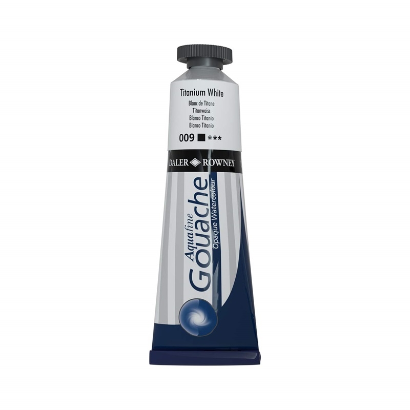 136038009.jpg DALER ROWNEY AQUAFINE GOUACHE PAINT 38ML TITANIUM WHITE - Image 1