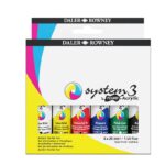 DALER ROWNEY SYSTEM3 FLUID ACRYLIC PAINT 6X29.5ML STARTER SET