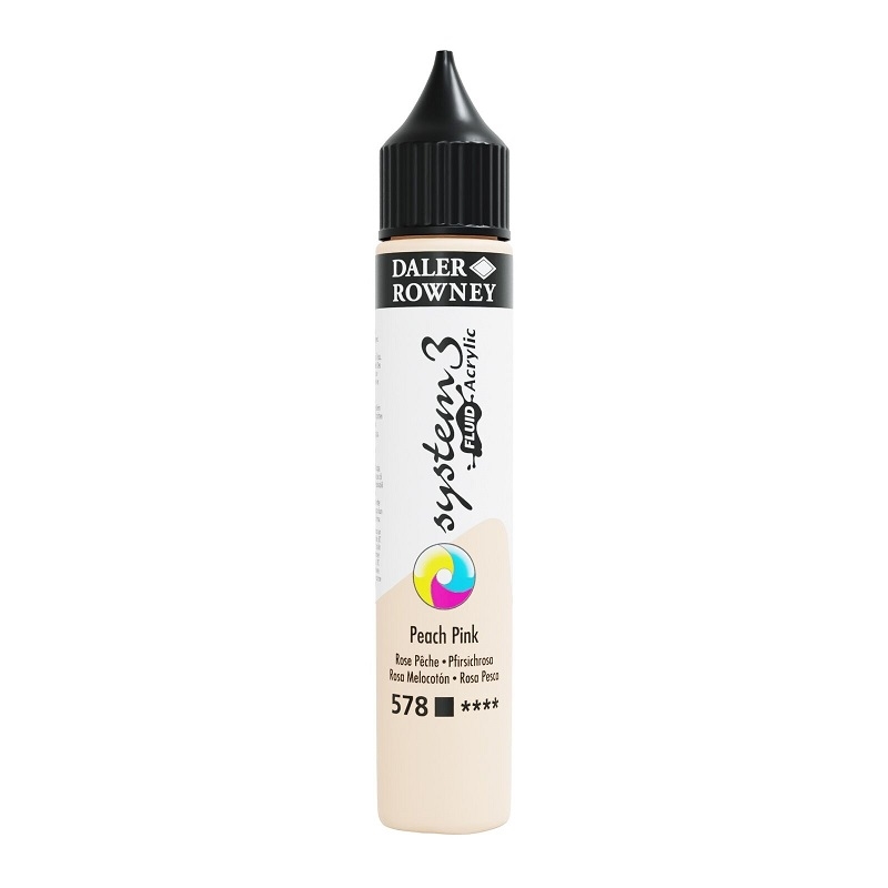 139029578.jpg DALER ROWNEY SYSTEM3 FLUID ACRYLIC PAINT 29.5ML PORTRAIT PINK - Image 1