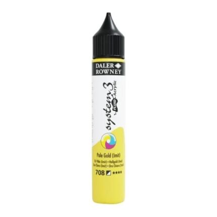 DALER ROWNEY SYSTEM3 FLUID ACRYLIC PAINT 29.5ML PALE GOLD [IMIT]