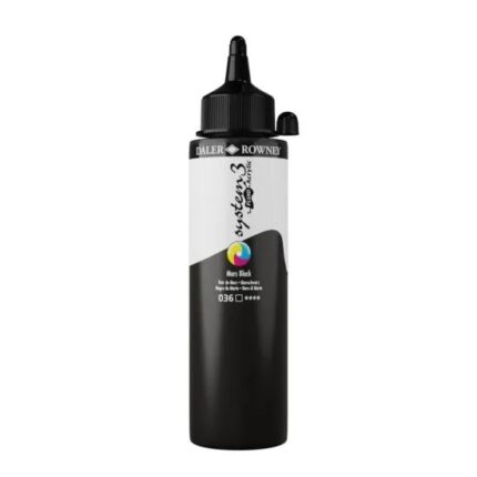DALER ROWNEY SYSTEM3 FLUID ACRYLIC PAINT 250ML MARS BLACK