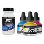 DALER ROWNEY FW ACRYLIC INK + POURING MEDIUM 4PCS SET - Image 2