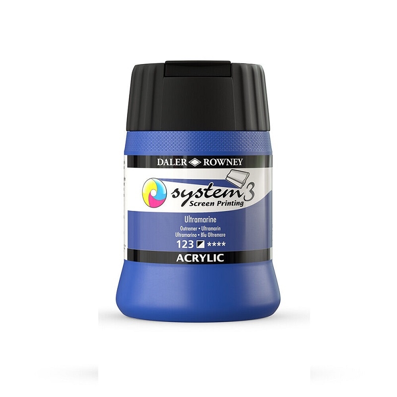 141250123.jpg SYSTEM3 250ML SCREEN PRINT ULTRAMARINE BLUE - Image 1