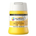 DALER ROWNEY SYSTEM3 TEXTILE ACRYLIC SCREEN PRINTING INK 250ML CADMIUM YELLOW [HUE]