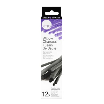 DALER ROWNEY SIMPLY WILLOW CHARCOAL STICKS 12PCS ASSORTED