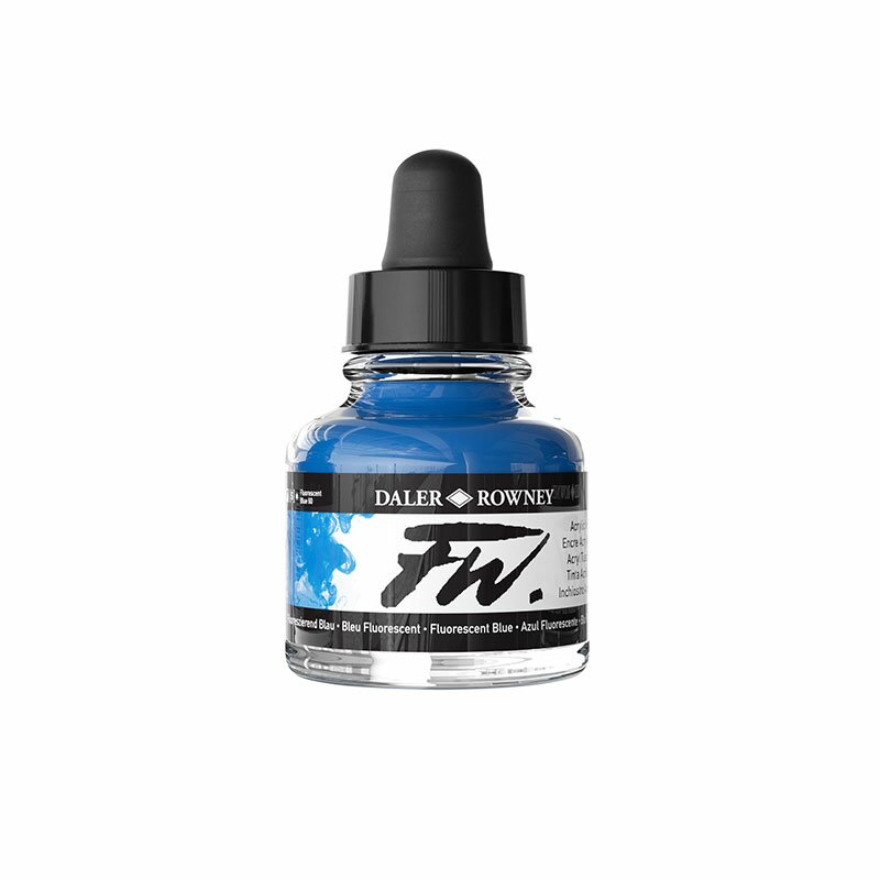 160029100.jpg DALER ROWNEY FW ACRYLIC INK 29.5ML FLUORESCENT BLUE - Image 1