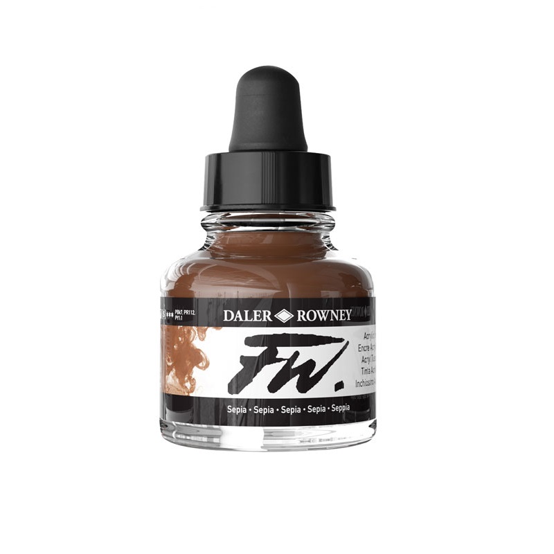 160029251.jpg DALER ROWNEY FW ACRYLIC INK 29.5ML SEPIA - Image 1