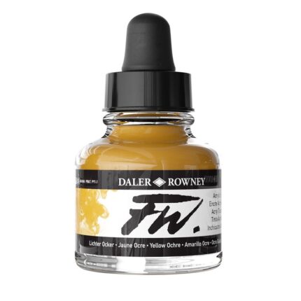 DALER ROWNEY FW ACRYLIC INK 29.5ML YELLOW OCHRE