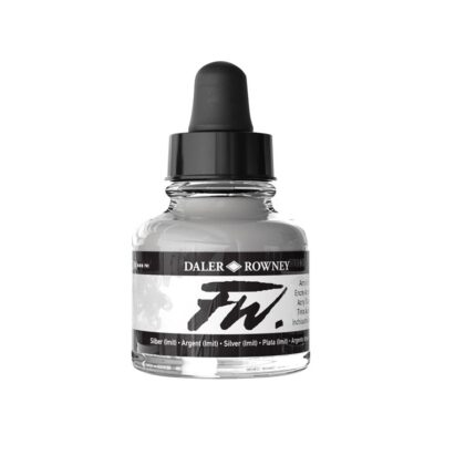 DALER ROWNEY FW ACRYLIC INK 29.5ML SILVER [IMIT]