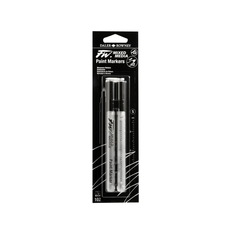 160320102.jpg DALER ROWNEY FW REFILLABLE PAINT MARKER SET 2PCS #102 - Image 1