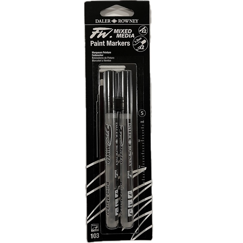 160320103.jpg DALER ROWNEY FW REFILLABLE PAINT MARKER SET 2PCS #103 - Image 1