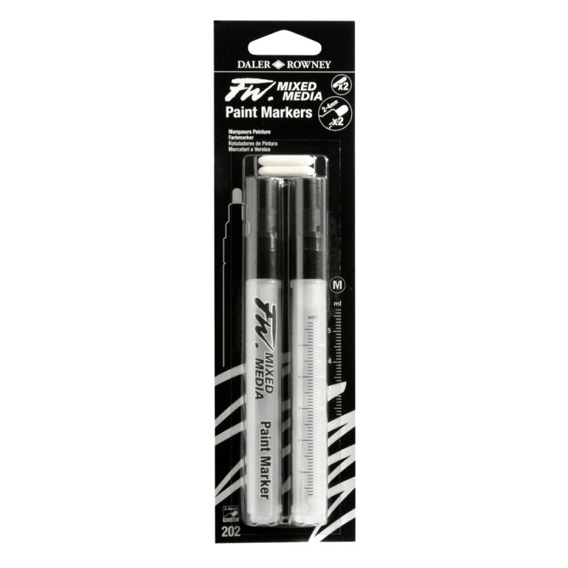 160320202.jpg DALER ROWNEY FW REFILLABLE PAINT MARKER SET 2PCS #202 - Image 1