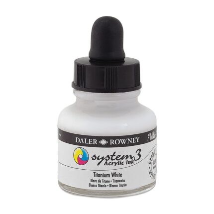 DALER ROWNEY SYSTEM3 ACRYLIC INK 29.5ML TITANIUM WHITE