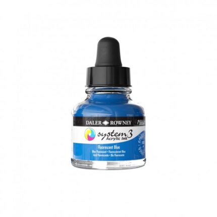 DALER ROWNEY SYSTEM3 ACRYLIC INK 29.5ML FLUORESCENT BLUE