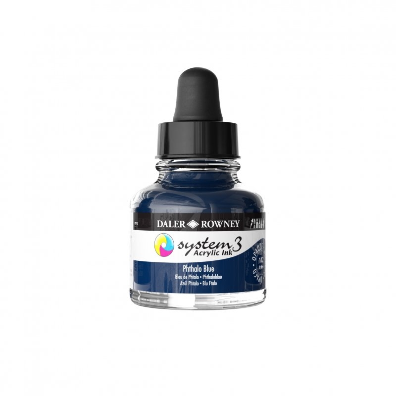 161029142.jpg DALER ROWNEY SYSTEM3 ACRYLIC INK 29.5ML PHTHALO BLUE - Image 1
