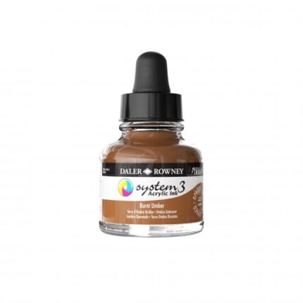 DALER ROWNEY SYSTEM3 ACRYLIC INK 29.5ML BURNT UMBER