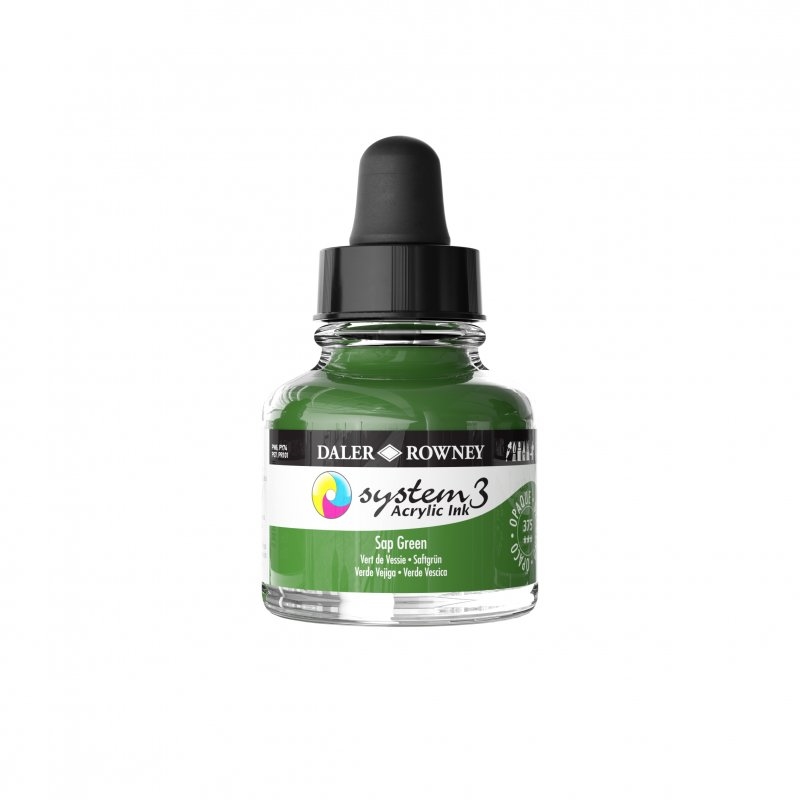 161029375.jpg DALER ROWNEY SYSTEM3 ACRYLIC INK 29.5ML SAP GREEN - Image 1