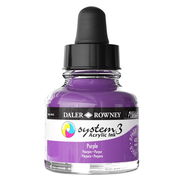 161029433.jpg DALER ROWNEY SYSTEM3 ACRYLIC INK 29.5ML PURPLE - Image 1