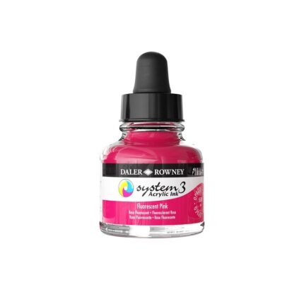 DALER ROWNEY SYSTEM3 ACRYLIC INK 29.5ML FLUORESCENT PINK