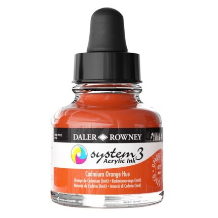 DALER ROWNEY SYSTEM3 ACRYLIC INK 29.5ML CADMIUM ORANGE [HUE]