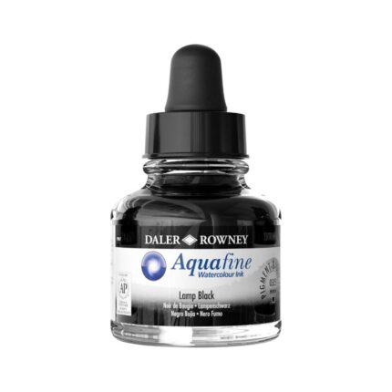 DALER ROWNEY AQUAFINE WATERCOLOUR INK 29.5ML LAMP BLACK