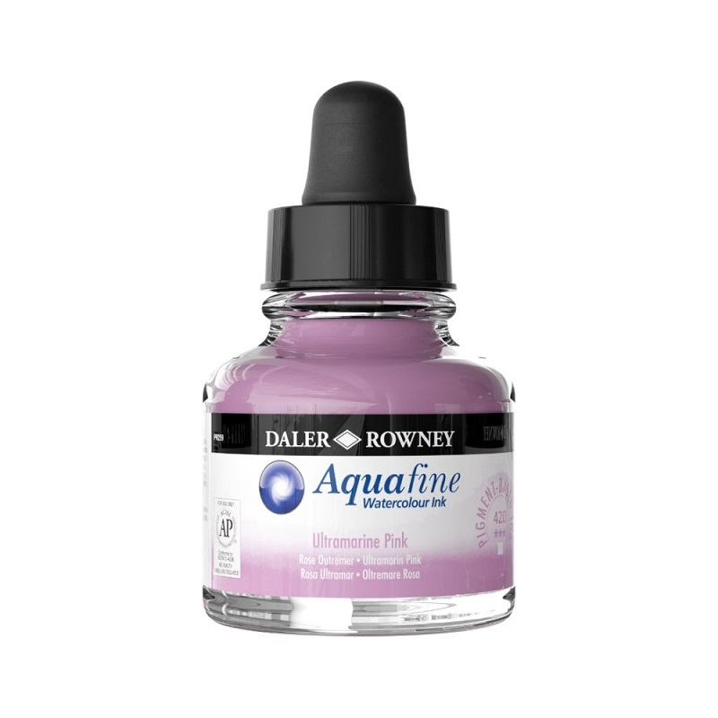 166029420.jpg DALER ROWNEY AQUAFINE WATERCOLOUR INK 29.5ML ULTRAMARINE PINK - Image 1