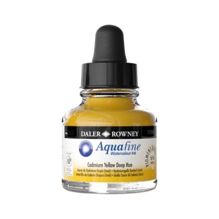 DALER ROWNEY AQUAFINE WATERCOLOUR INK 29.5ML CADMIUM YELLOW DEEP HUE
