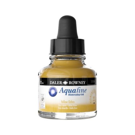 DALER ROWNEY AQUAFINE WATERCOLOUR INK 29.5ML YELLOW OCHRE
