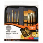 DALER ROWNEY SIMPLY GOLD TAKLON BRUSH ZIP CASE [SH] 10PCS