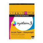 DALER ROWNEY SYSTEM3 HEAVYWEIGHT ACRYLIC PAPER [PAD] A3 360G 15SH