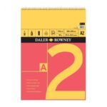 DALER ROWNEY RED+YELLOW DRAWING PAPER SPIRAL [PAD] A2 150G 25SH