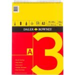 DALER ROWNEY RED+YELLOW DRAWING PAPER SPIRAL [PAD] A3 150G 25SH