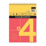 DALER ROWNEY RED+YELLOW DRAWING PAPER SPIRAL [PAD] A4 150G 25SH