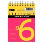 DALER ROWNEY RED+YELLOW DRAWING PAPER SPIRAL [PAD] A6 150G 25SH