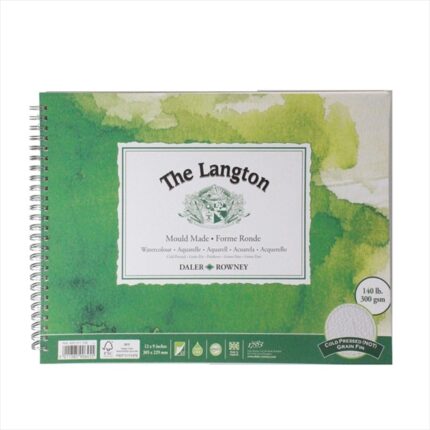DALER ROWNEY LANGTON WATERCOLOUR PAPER SPIRAL [PAD] 9X12IN 300G 12SH [CP NOT]