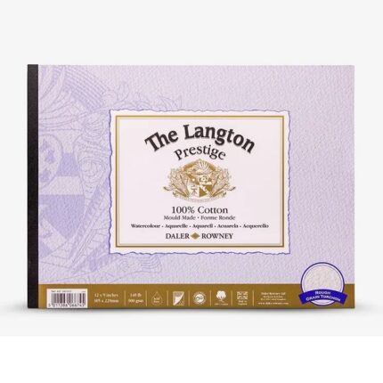 DALER ROWNEY LANGTON PRESTIGE WATERCOLOUR PAPER [PAD] 9X12IN 300G 12SH [ROUGH]