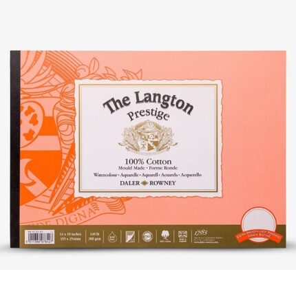 DALER ROWNEY LANGTON PRESTIGE WATERCOLOUR PAPER [PAD] 10X14IN 300G 12SH [HOT PRESSED]