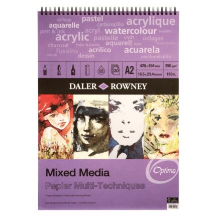 MIXED MEDIA OPTIMA SPIRAL 250G A2 30SH