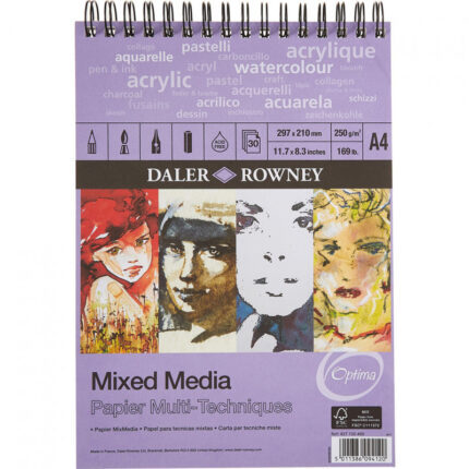 MIXED MEDIA OPTIMA SPIRAL 250G A4 30SH