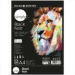DALER ROWNEY SIMPLY BLACK PAPER [PAD] A4 120G 30SH