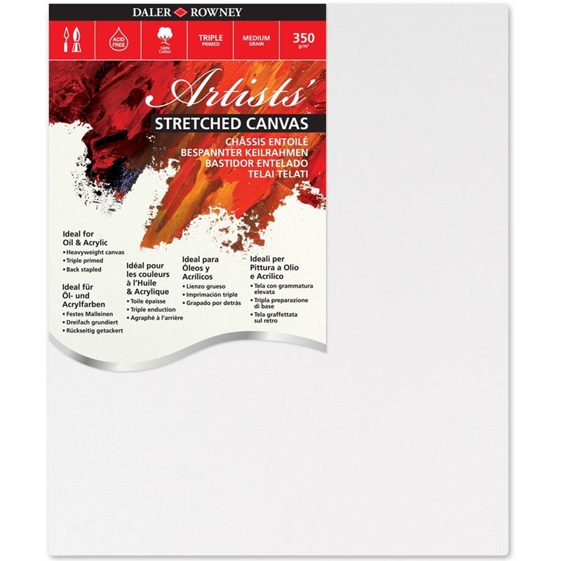 511120200.jpg DALER ROWNEY PREMIUM STRETCHED CANVAS A2 42X59.4CM - Image 1