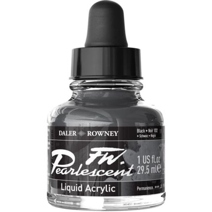DALER ROWNEY FW PEARLESCENT ACRYLIC INK 29.5ML BLACK