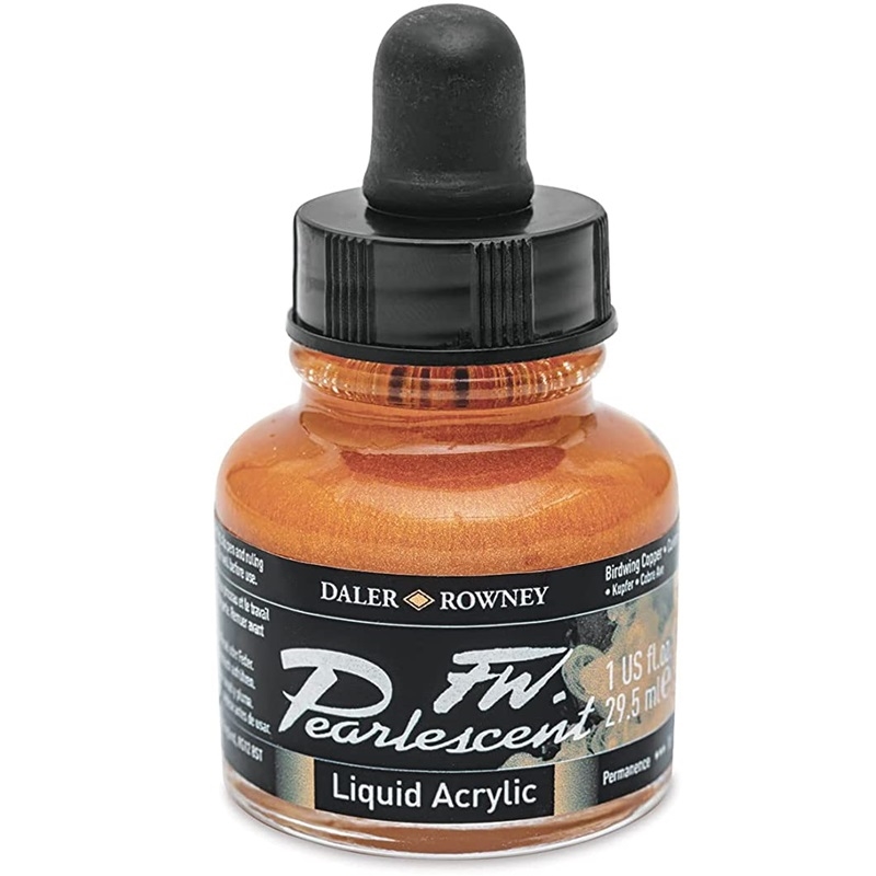 603201111.jpg DALER ROWNEY FW PEARLESCENT ACRYLIC INK 29.5ML BIRDWING COPPER - Image 1