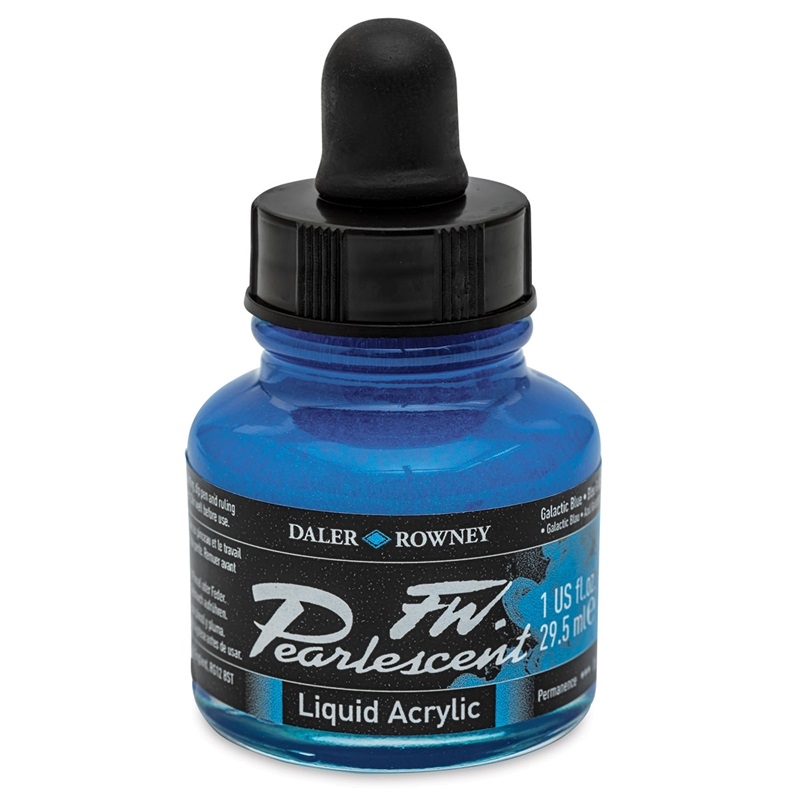 603201112.jpg DALER ROWNEY FW PEARLESCENT ACRYLIC INK 29.5ML GALACTIC BLUE - Image 1