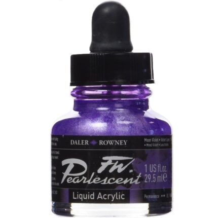 DALER ROWNEY FW PEARLESCENT ACRYLIC INK 29.5ML MOON VIOLET