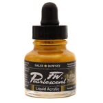 DALER ROWNEY FW PEARLESCENT ACRYLIC INK 29.5ML MAZUMA GOLD