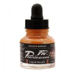DALER ROWNEY FW PEARLESCENT ACRYLIC INK 29.5ML SUN ORANGE