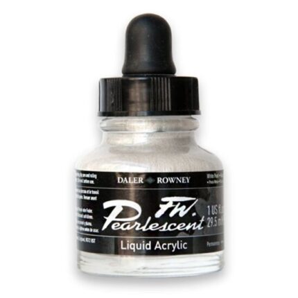 DALER ROWNEY FW PEARLESCENT ACRYLIC INK 29.5ML WHITE PEARL